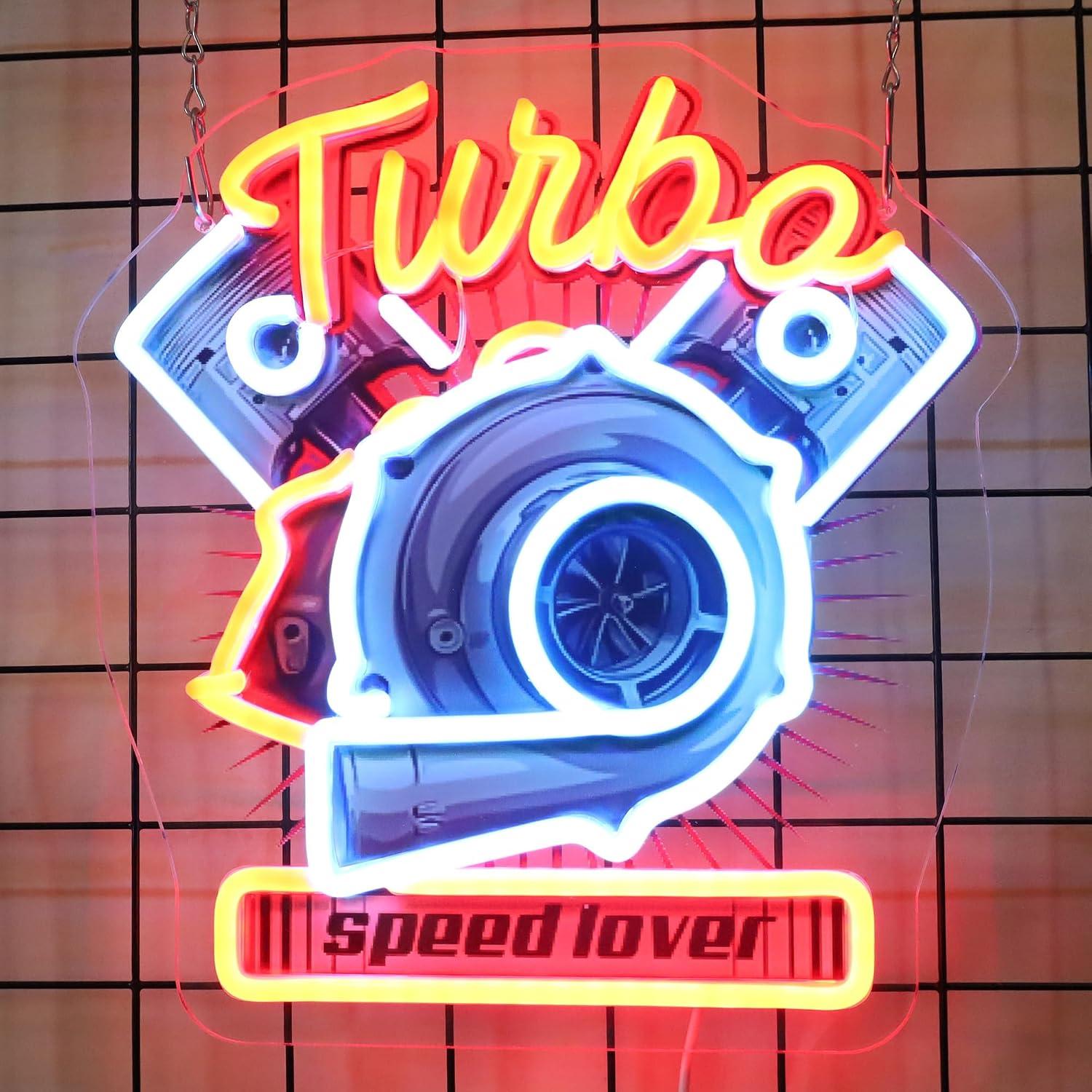 Auto Repair Shop Signs - Letreiro Neon de Motor Turbo com