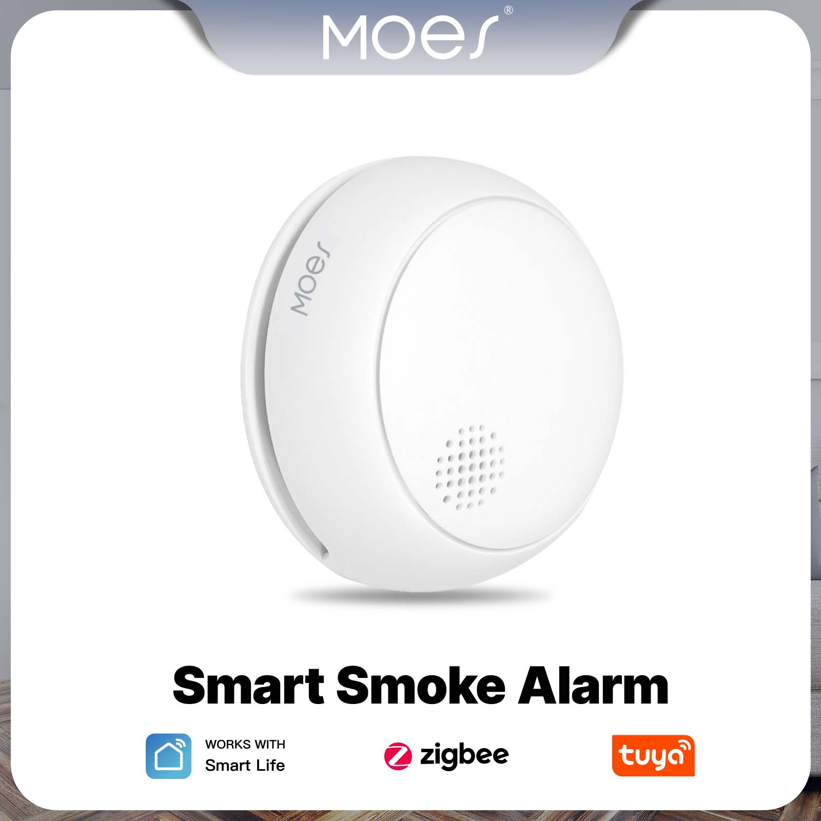 Smoke Leak Detector - Moes zigbee inteligente detector de alarme