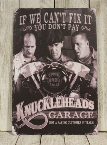 Placa de Metal de Lata Knuckle - Auto Repair Shop Signs avaliação e preço