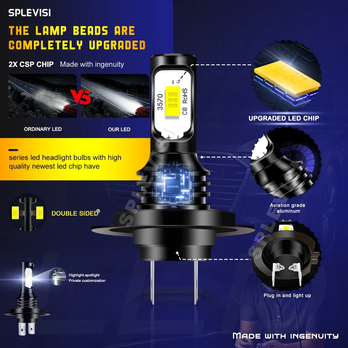 Luces led para veículos 2x h7  - Headlight Aiming Tool avaliação e preço