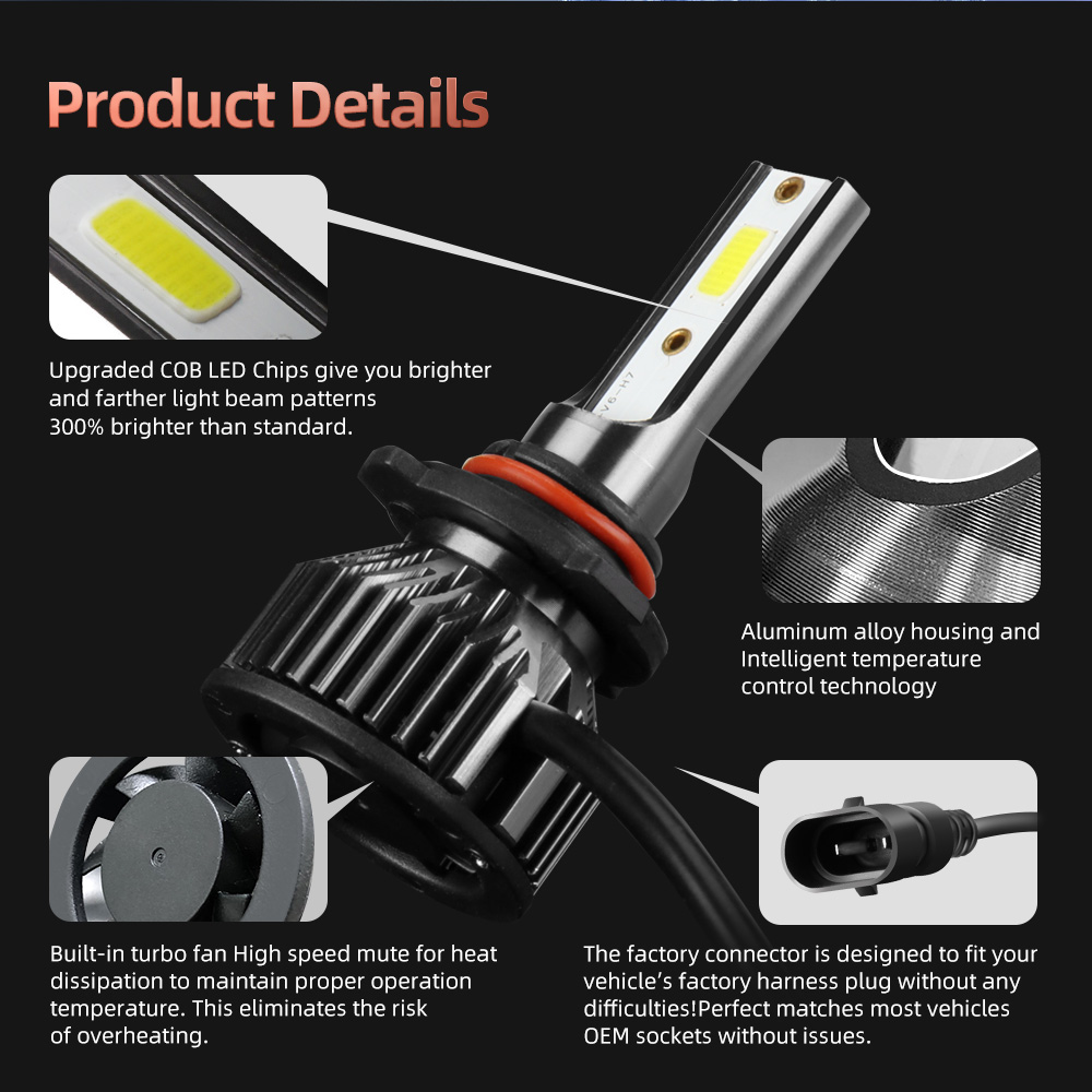 4 pçs led 9005 farol do carro  - Headlight Aiming Tool avaliação e preço