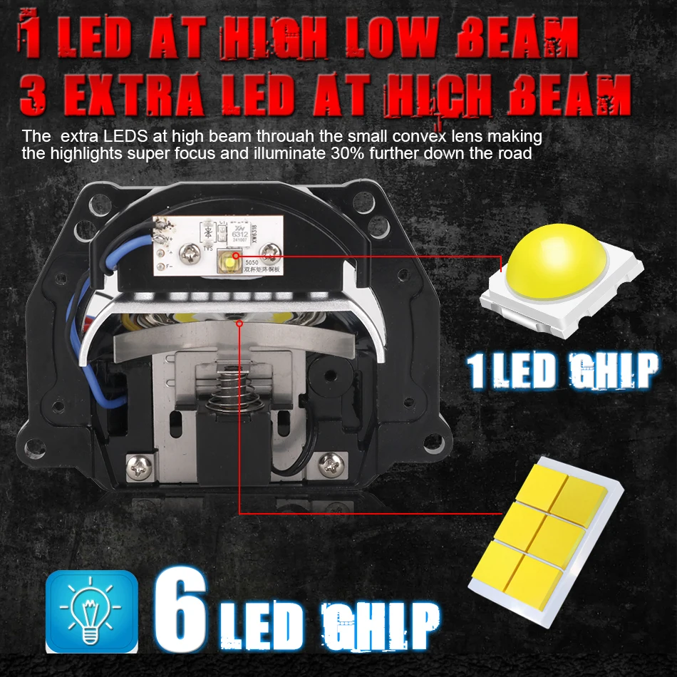Lentes Projetoras Bi-LED de 3  - Headlight Aiming Tool avaliação e preço