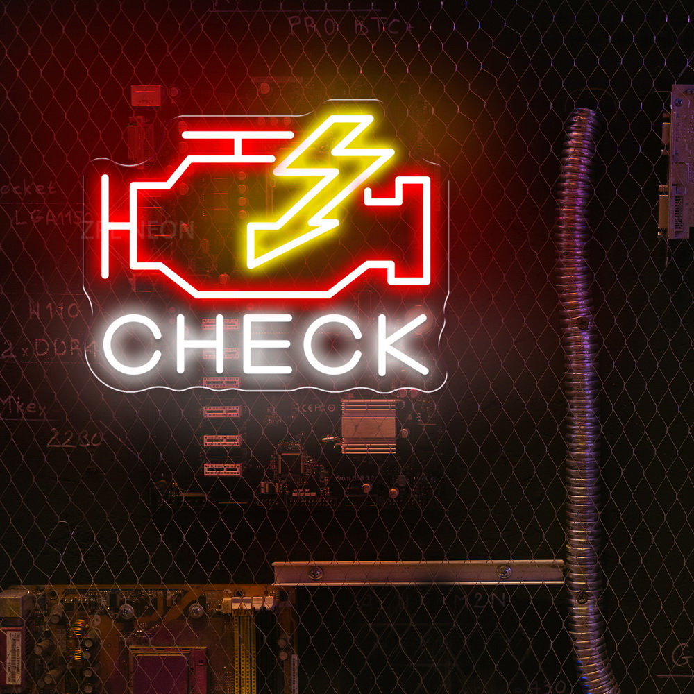 Verifique o sinal de néon do m - Auto Repair Shop Signs avaliação e preço
