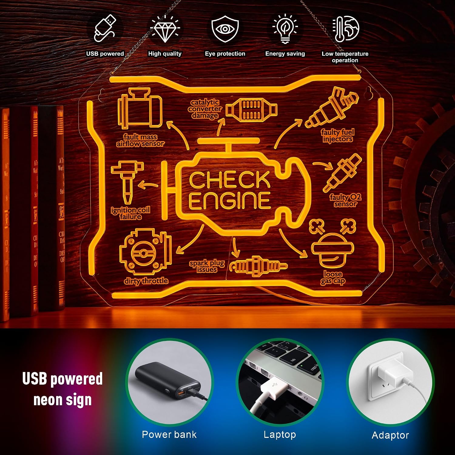 Letreiro Neon LED USB para Ver - Auto Repair Shop Signs avaliação e preço
