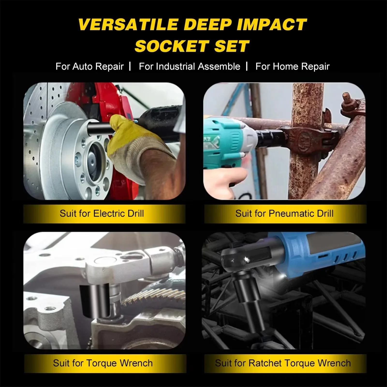 Conjunto de 10 Peças de Soquet - Pneumatic Impact Wrench avaliação e preço
